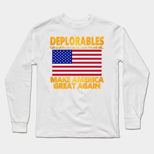 Deplorables MAGA Long Sleeve T-Shirt